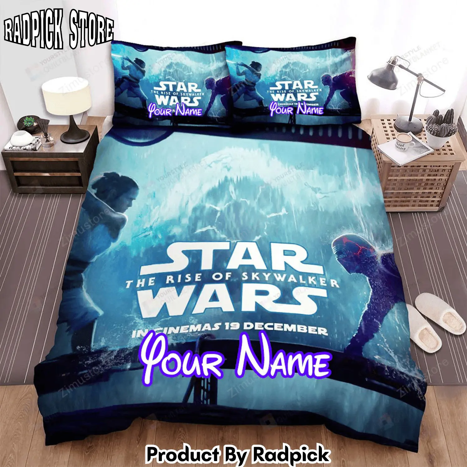 Radpick star wars episode ix the rise of skywalker in cinemas 19 december movie poster bed sheets duvet cover personalized name bedding sets rp3271939